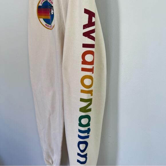 Aviator Nation Malibu Sweatpants Vintage White Sz XS - Picture 4 of 9